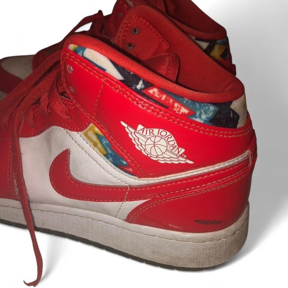Nike Red and White Sneakers - Picture 2 of 6